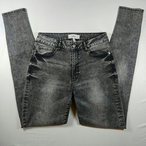 Mango Gray High Rise Skinny Jeans